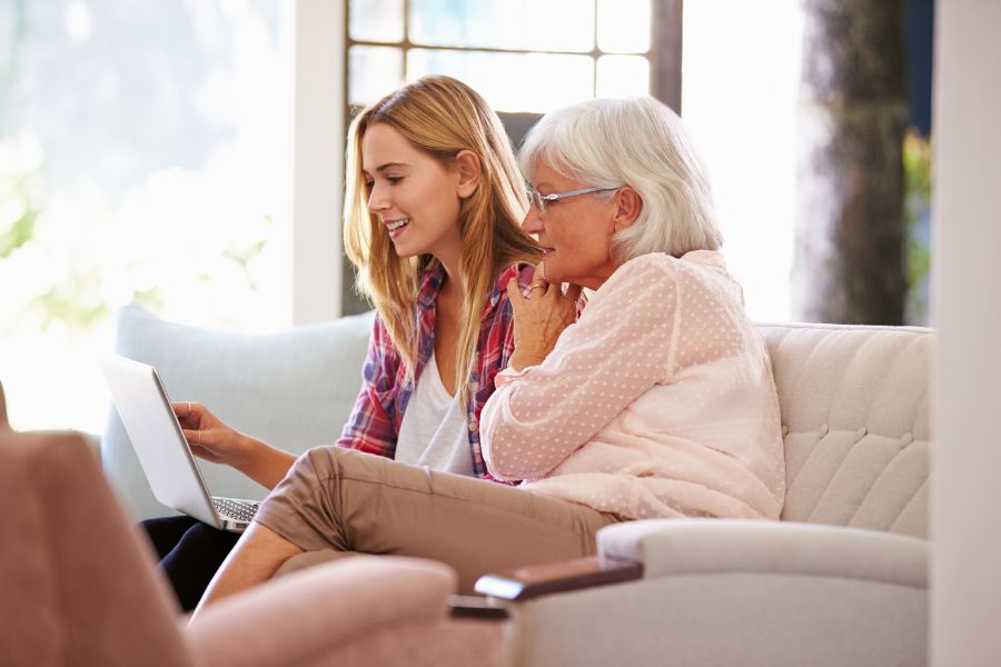 Senior Woman Getting Assistance